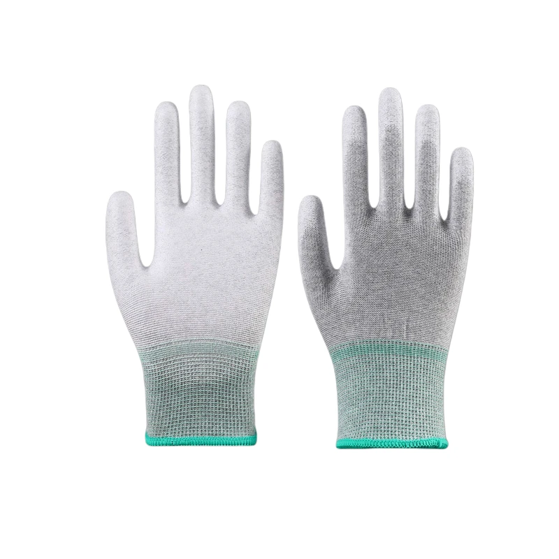 Carbon Fiber Anti-Static PU Palm Coated Work Gloves
