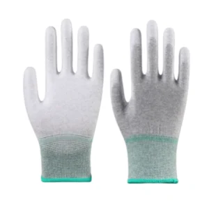 Carbon Fiber shell Anti-Static PU Palm Coated Work Gloves