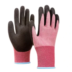 18 Gauge HPPE Sandy Nitrile Gloves-pink