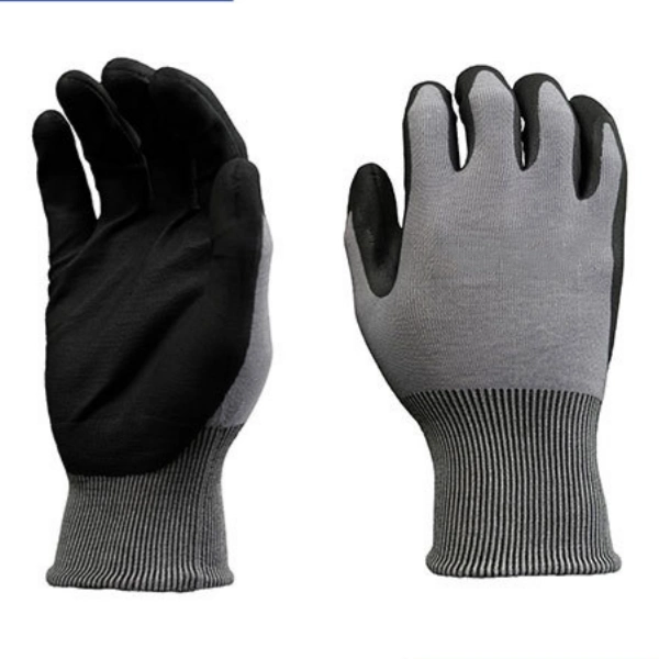 21Gauge Nitrile Sandy Coated A3 Cut-Resistant Gloves (CUT-1601)