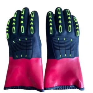PVC Impact Resistant Gloves with Long Cuff - Anti-Cut & Chemical Protection(TPR-801)
