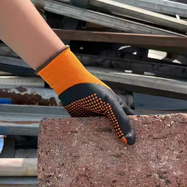 15 Gauge Spandex Nylon Half Nitrile Coated Work Gloves with Micro Foam Dotted Grip(PT-N1801)application