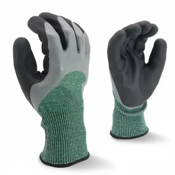 18 Gauge HPPE Level 5 Cut and Puncture Resistant Gloves with Nitrile Foam Half Coating(CUT-2101)