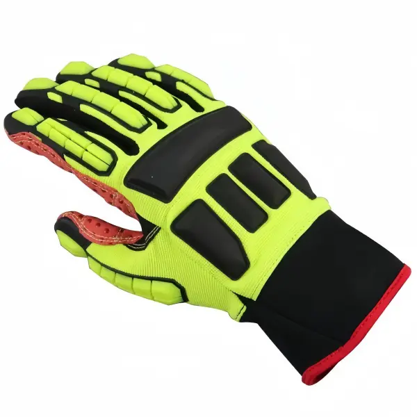 Anti-Impact Mechanical Multipurpose Synthetic Leather Gloves (EP1001)back of hand