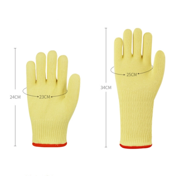 Aramid Fiber Heat-Resistant Gloves 500 Degrees-Extended Length Option