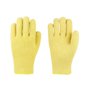 Aramid Terry Loop High Heat-Resistant Gloves-Yellow Short Style