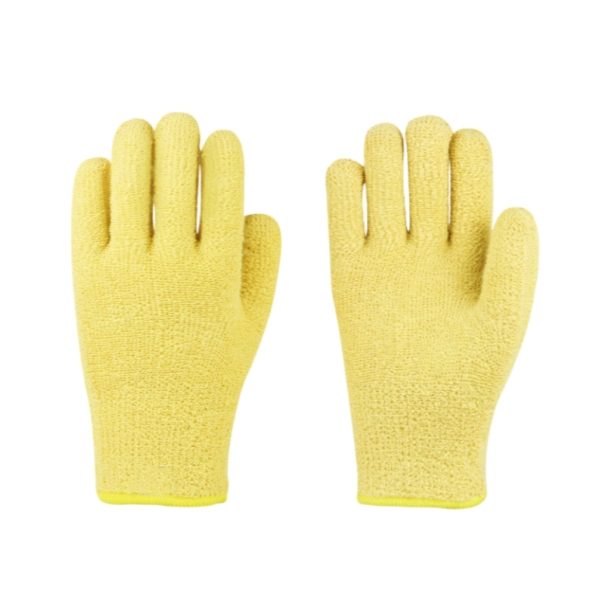 Aramid Terry Loop High Heat-Resistant Gloves-Yellow Short Style
