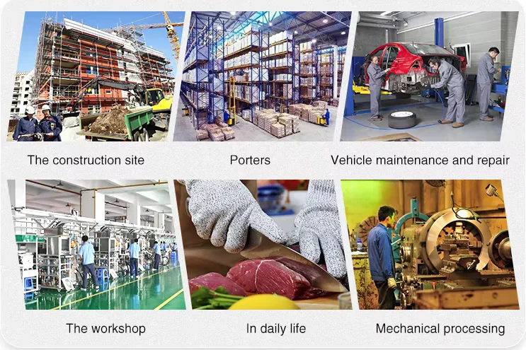 Blue Double Latex Coated Waterproof work Gloves-applications