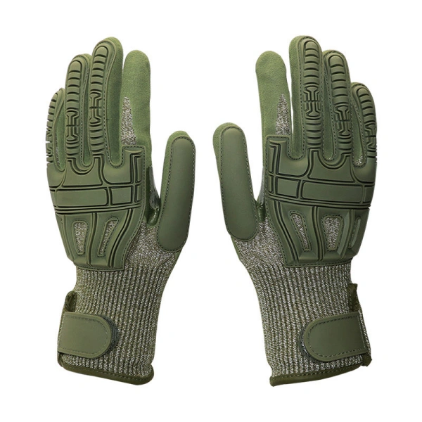 Green TPR Impact Gloves with Level 5 Cut Resistance (TPR-1701)