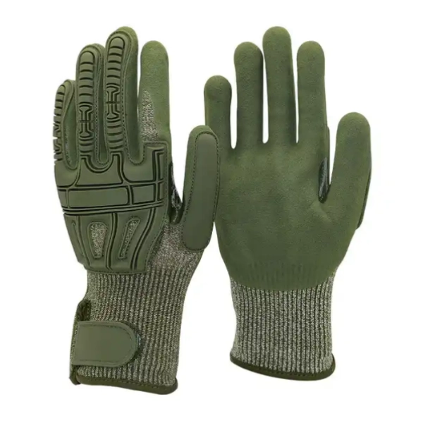 Green TPR Impact Gloves with Level 5 Cut Resistance (TPR-1701)