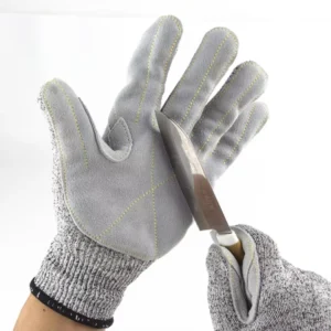 HPPE A4 Cut-Resistant Leather Work Gloves -Palm Reinforcement
