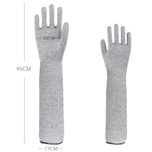 Long Cuff HPPE A5 Cut-Resistant Gloves(CUT-1901)-Size Guide