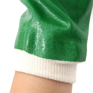Oil-Resistant Waterproof PVC Dipped Gloves with Thermal Lining-Snug-Fit Ribbed Cuff