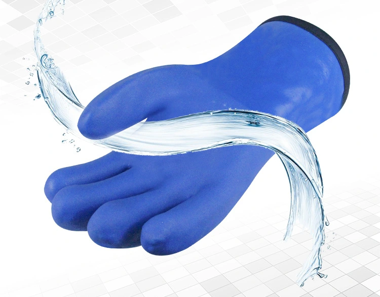 PVC-coated, waterproof insulated gloves-Oily & Wet Conditions