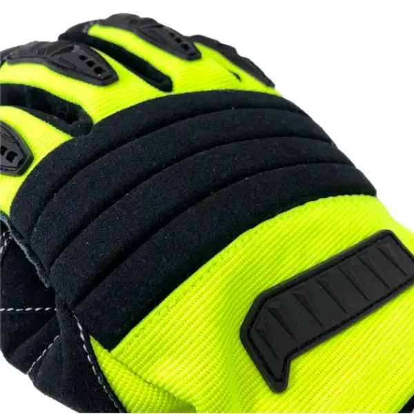 Racing Mechanic Impact-Resistant Synthetic Leather Work Gloves(EP901)-Back of Hand