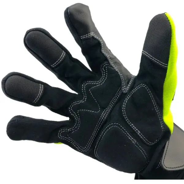 Racing Mechanic Impact-Resistant Synthetic Leather Work Gloves(EP901)-palm