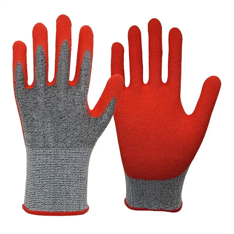 13-Gauge ANSI A3 Cut-Resistant Work Gloves with Sandy Nitrile Grip