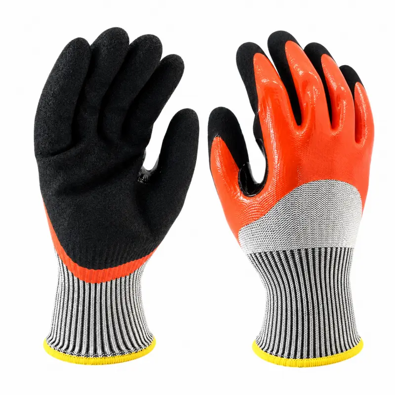 13-Gauge ANSI A4 Double-Coated Nitrile Cut-Resistant Gloves (CUT-402)