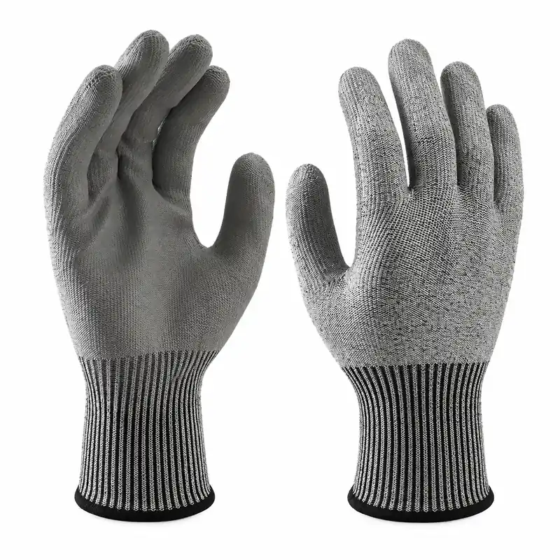 13-Gauge ANSI A5 Cut-Resistant PU-Coated Work Gloves (CUT-502)a5-pu-main