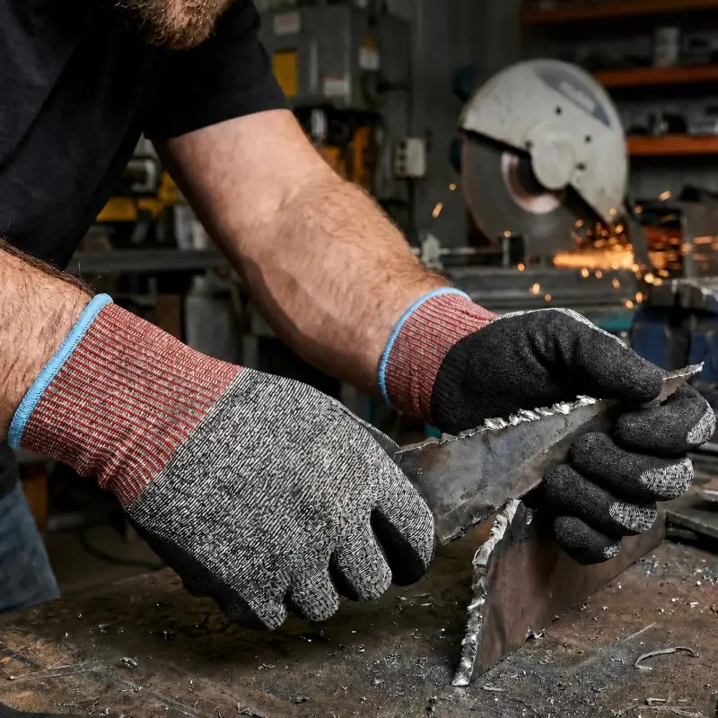 13G HPPE & Steel Fiber Sandy Nitrile Cut Resistant Gloves-use cases