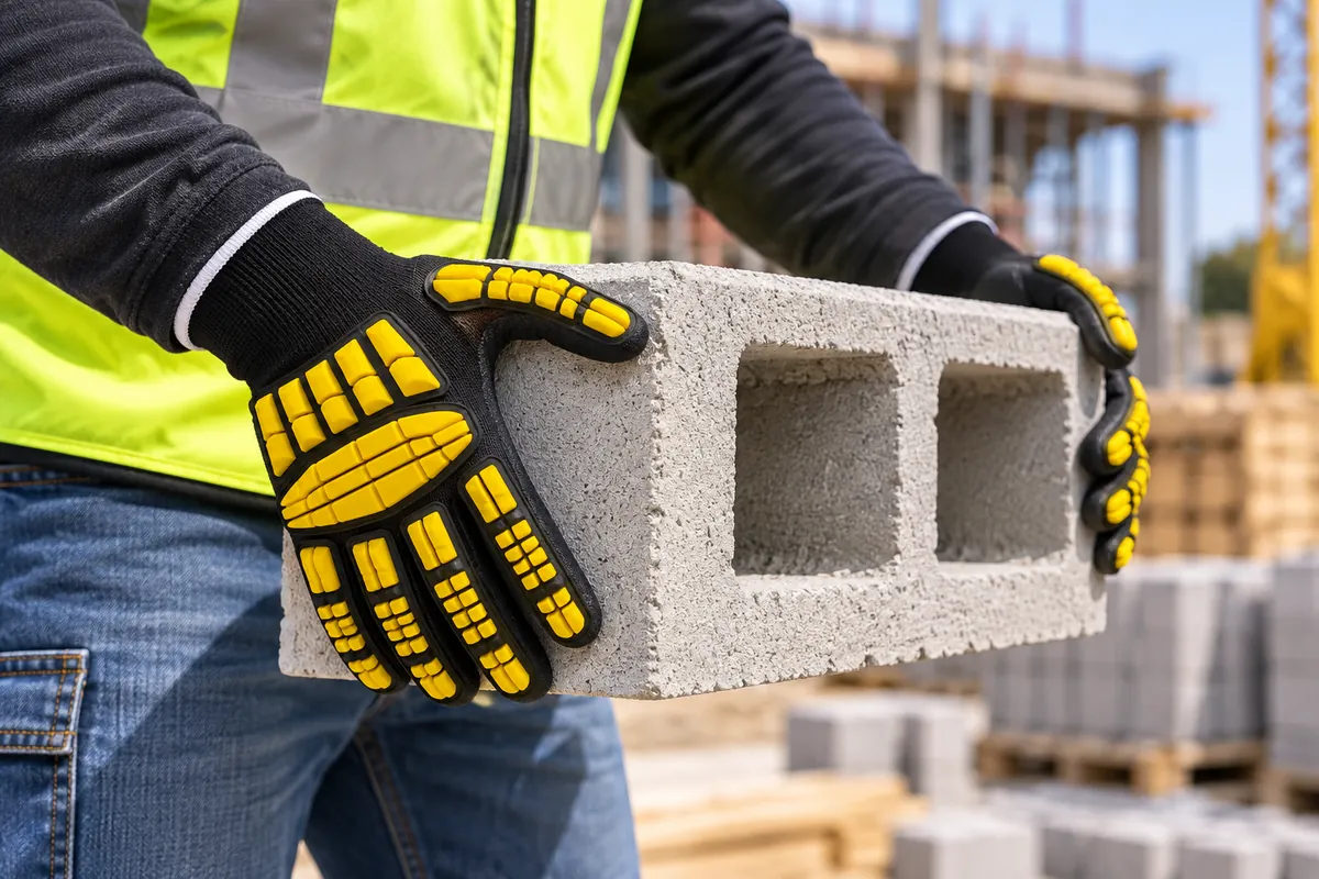15-Gauge TPR Impact-Reducing Sandy Nitrile-Coated Gloves-tpr102-construction-block-handling