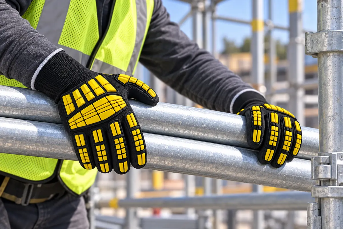15-Gauge TPR Impact-Reducing Sandy Nitrile-Coated Gloves-tpr102-scaffolding-steel-pipe-handling