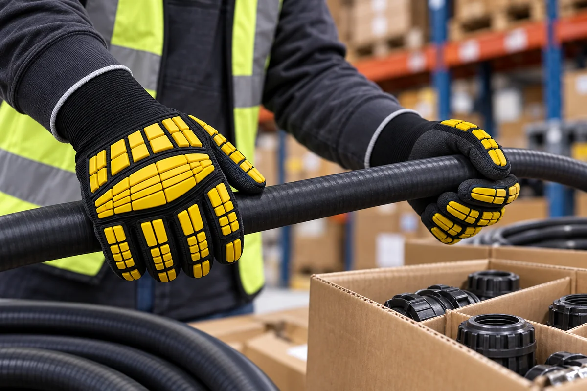 15-Gauge TPR Impact-Reducing Sandy Nitrile-Coated Gloves-tpr102-warehouse-hose-handling