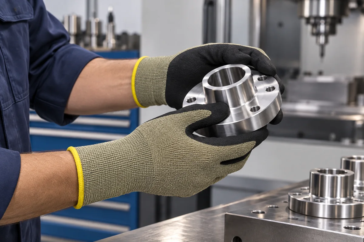 18-Gauge ANSI A3 Anti-Static Sandy Nitrile Cut-Resistant Safety Gloves (cut-602)-precision-metal-handling