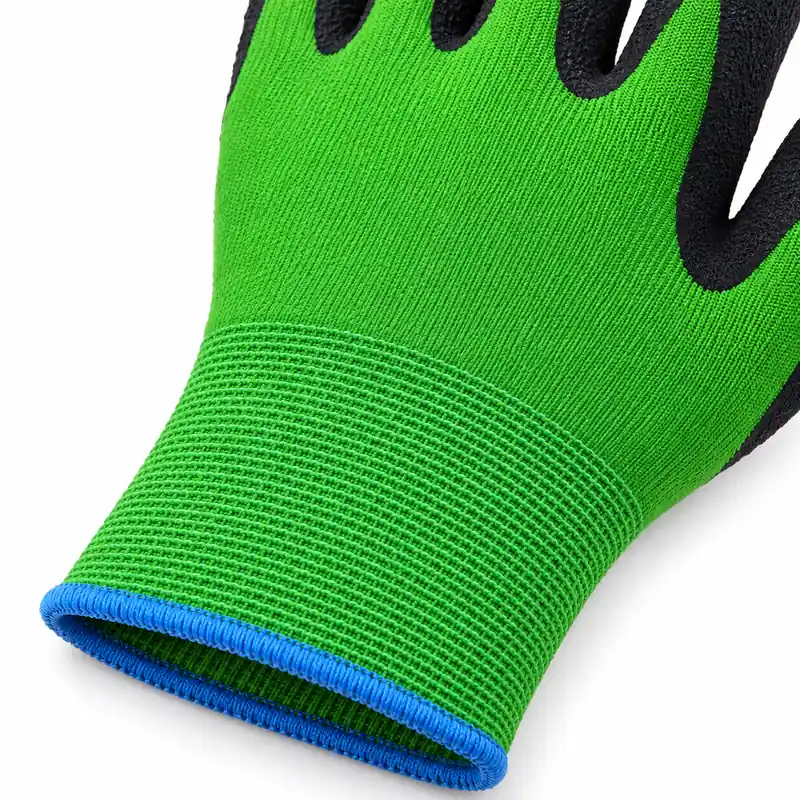 PT-L1601 latex gardening gloves-knit-cuff-detail