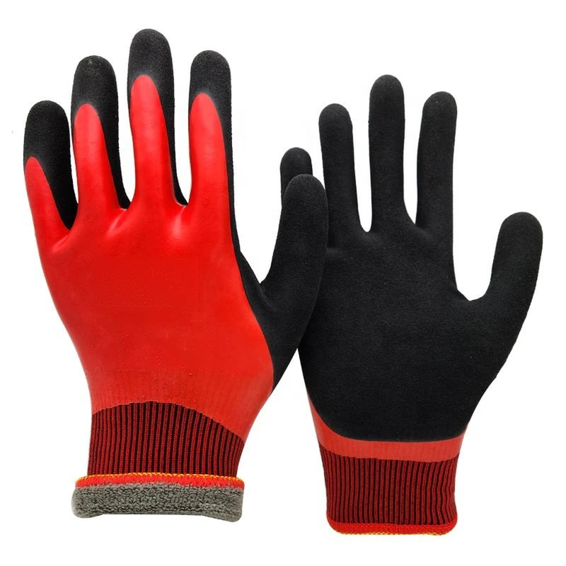 Waterproof Winter Work Gloves red-black-main