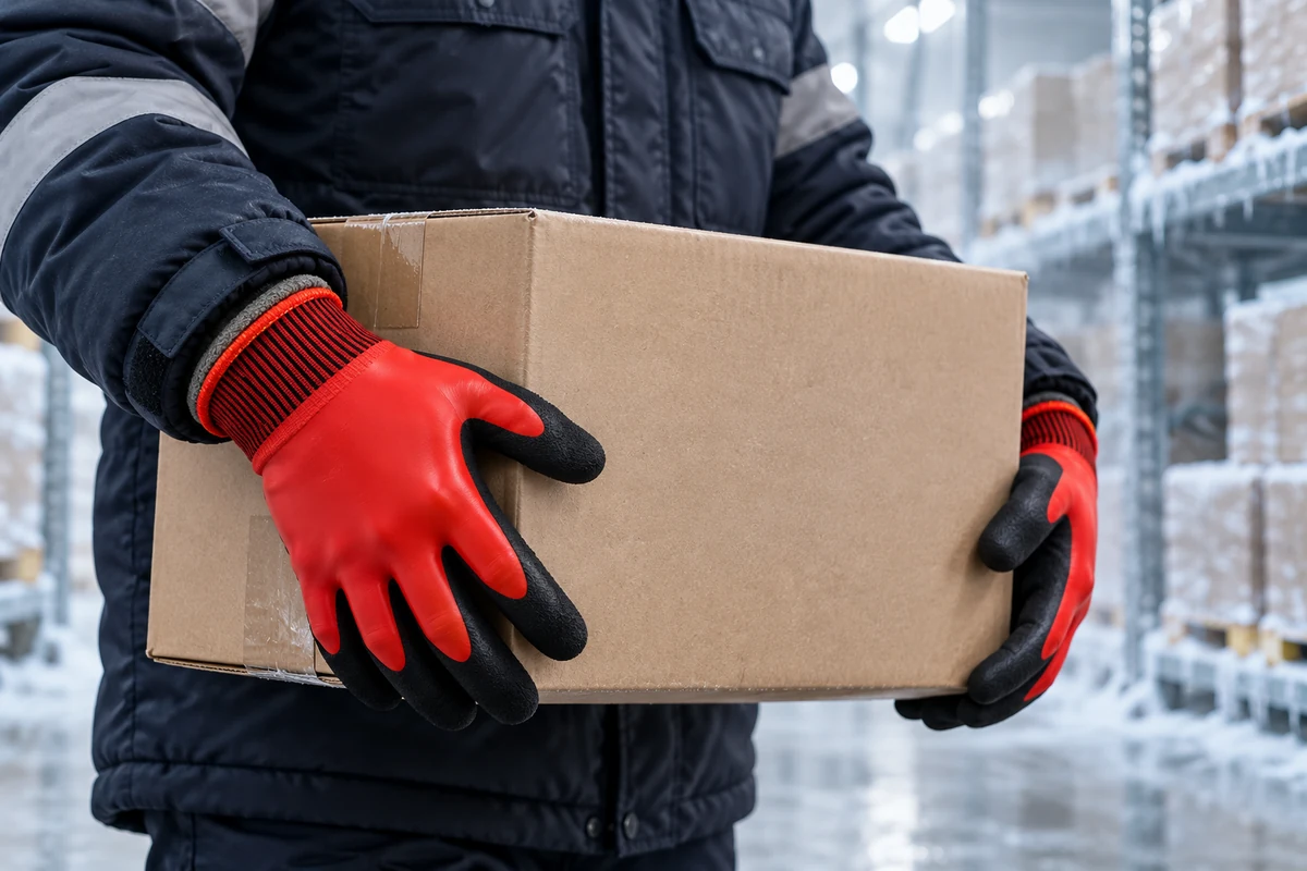 Waterproof Winter Work Gloves-red-black-cold-storage-handling