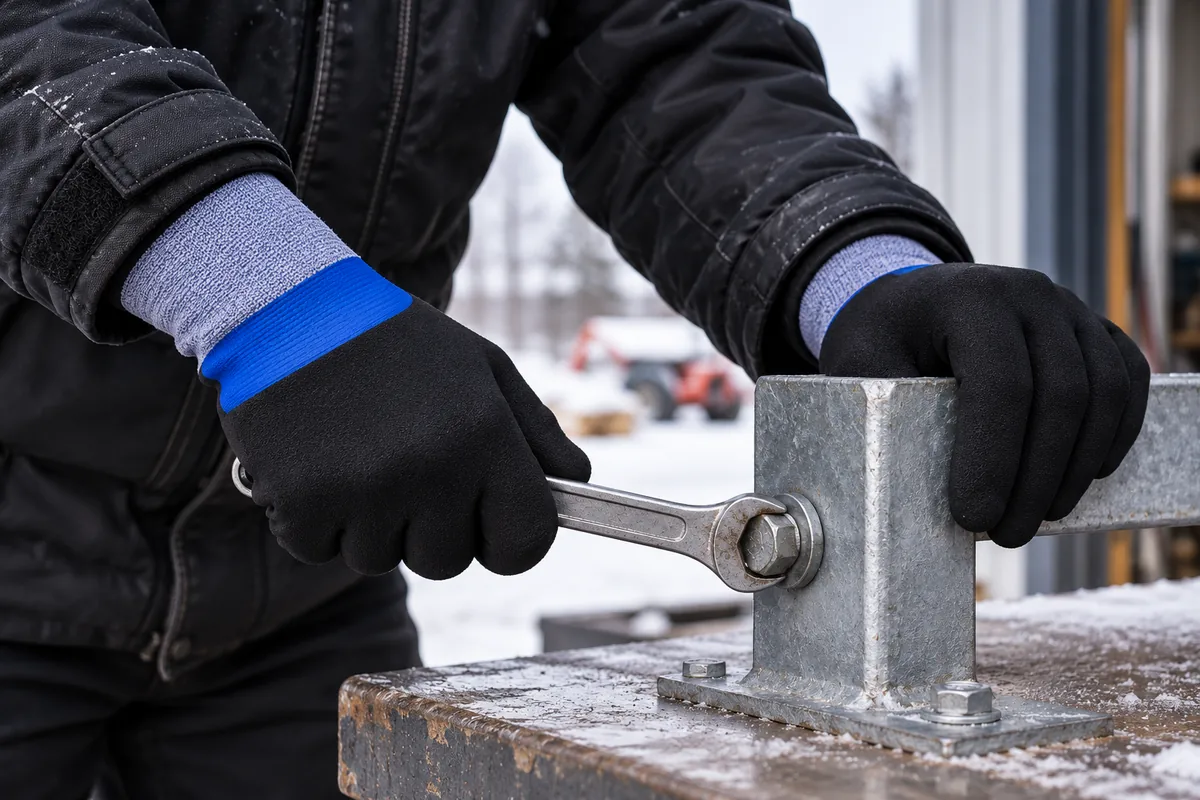 Double Latex Coated ANSI A4 Cut Resistant Winter Gloves (WT-L801)-maintenance-application