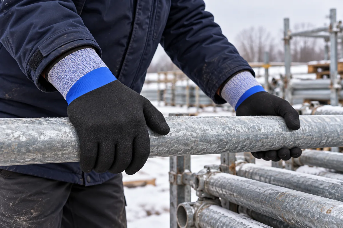 Double Latex Coated ANSI A4 Cut Resistant Winter Gloves (WT-L801)-scaffold-application